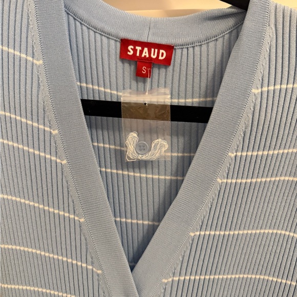 STAUD Light Blue Shoko Sweater Dress, new with tags - Picture 5 of 6